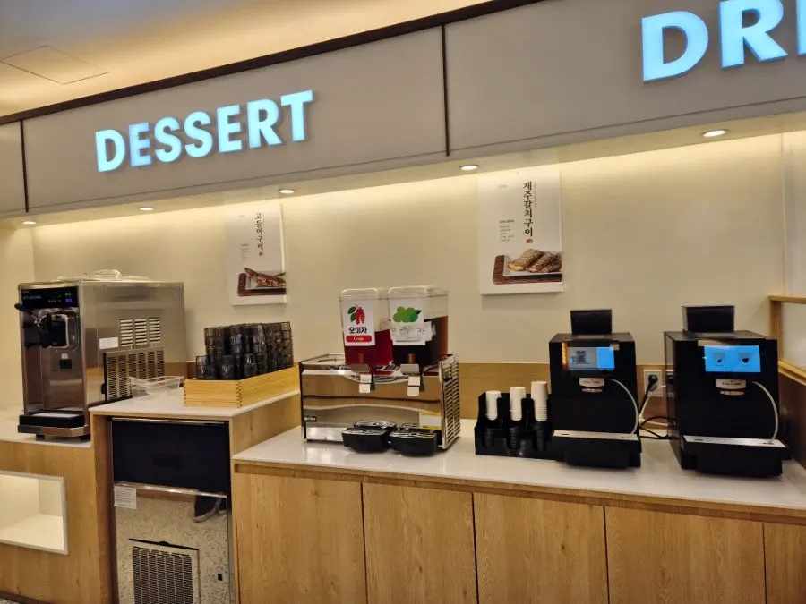The 15-dish Korean self-serve bar spread