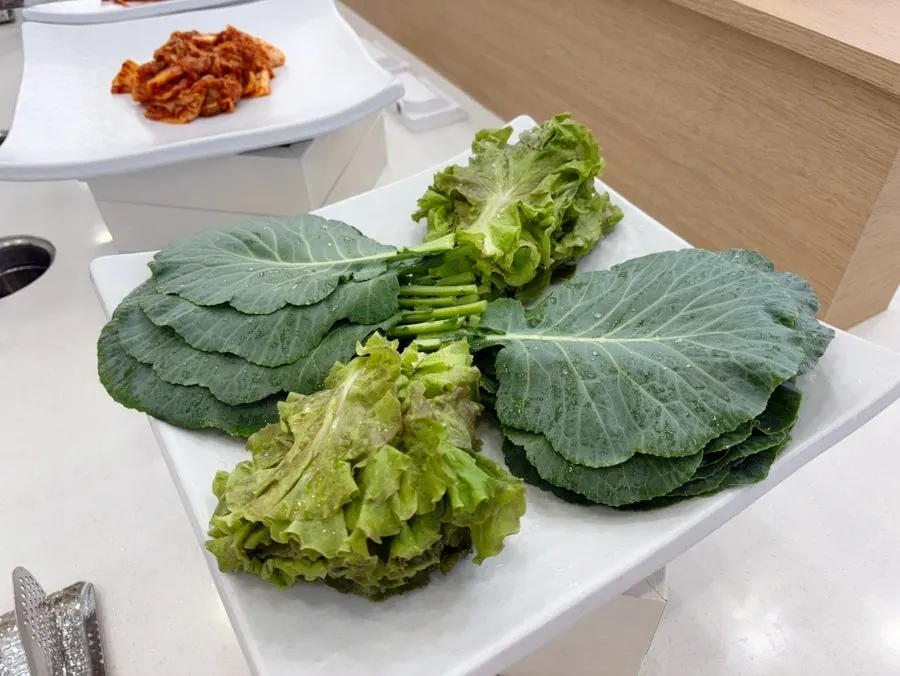 Self-serve bar with fresh vegetables