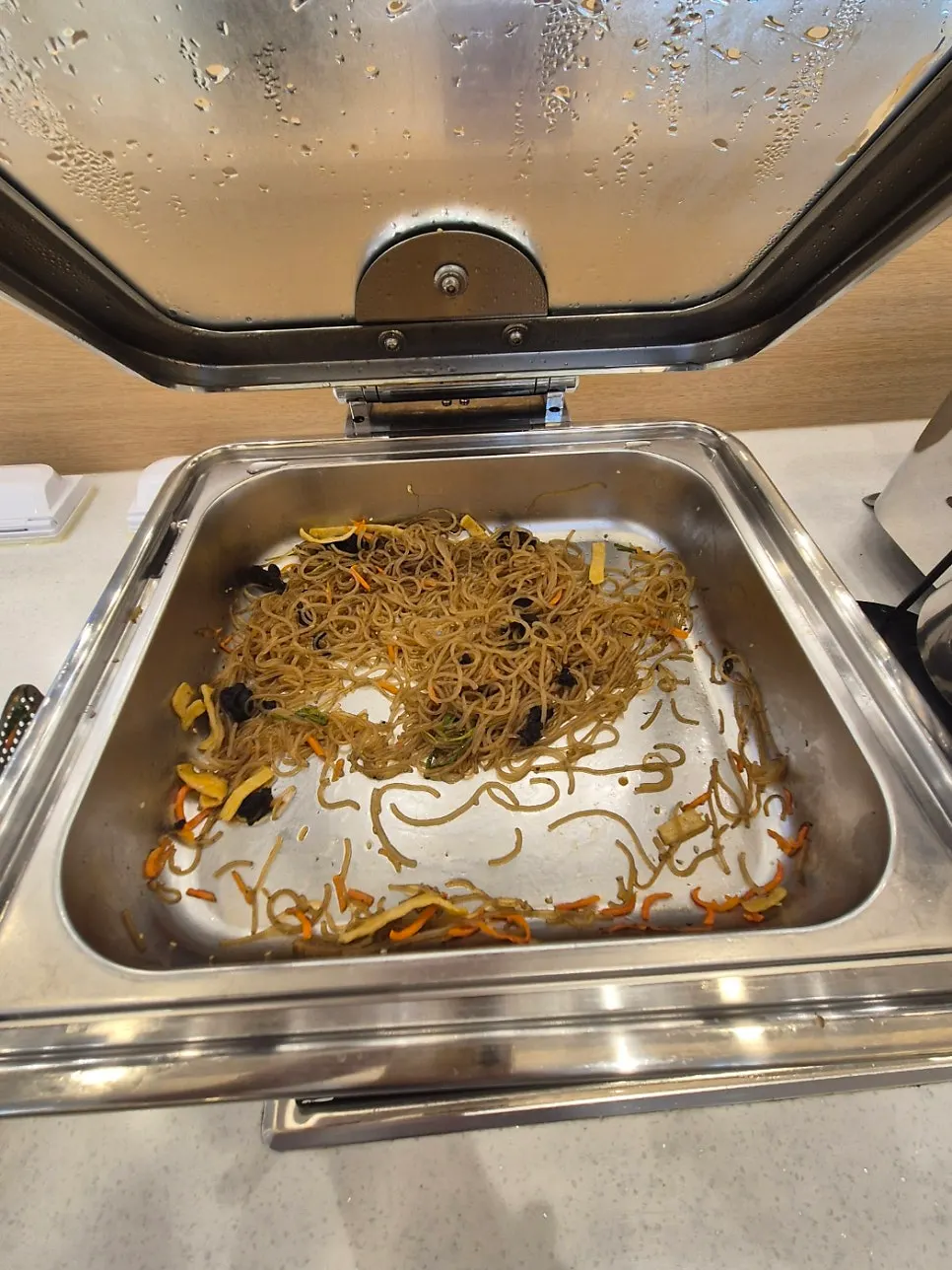 An assortment of self-serve side dishes