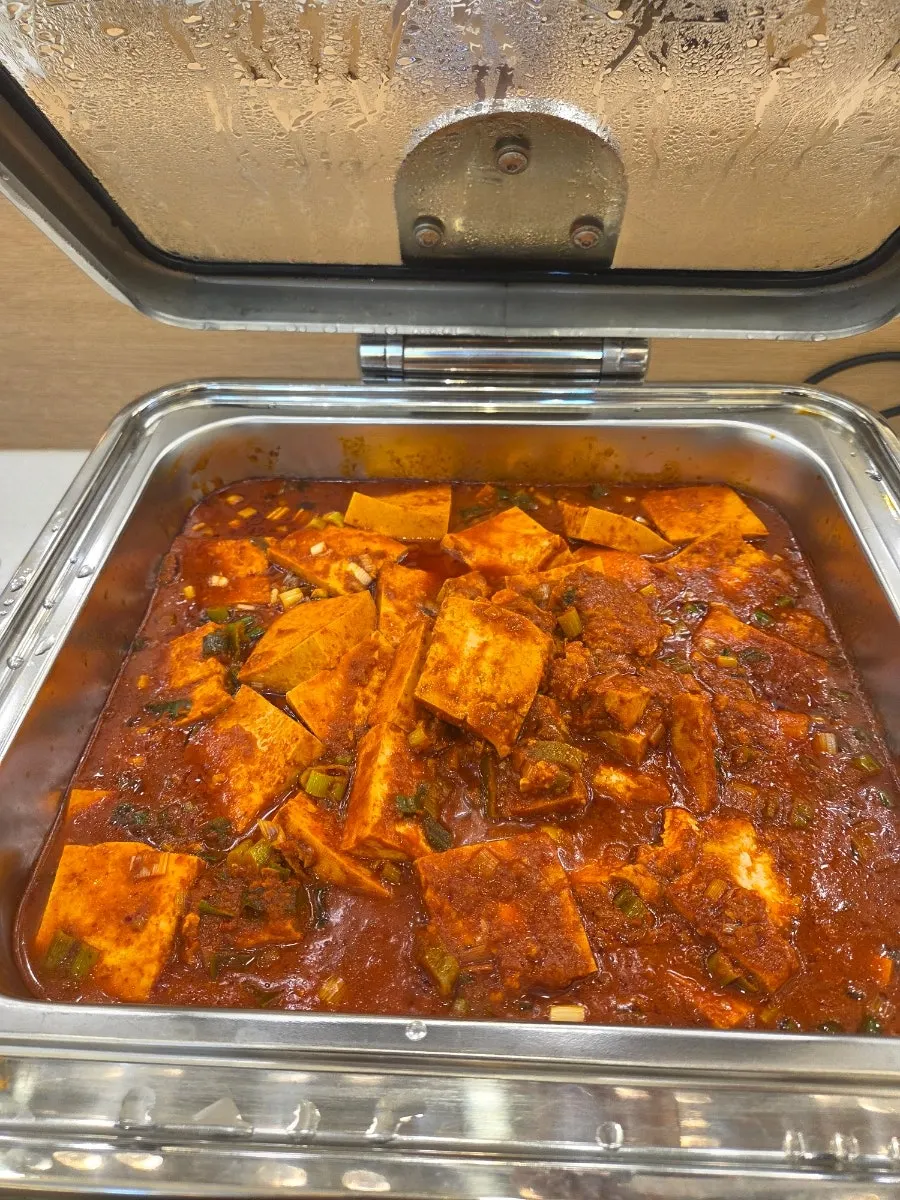 Stir-fried pork and Korean side dishes