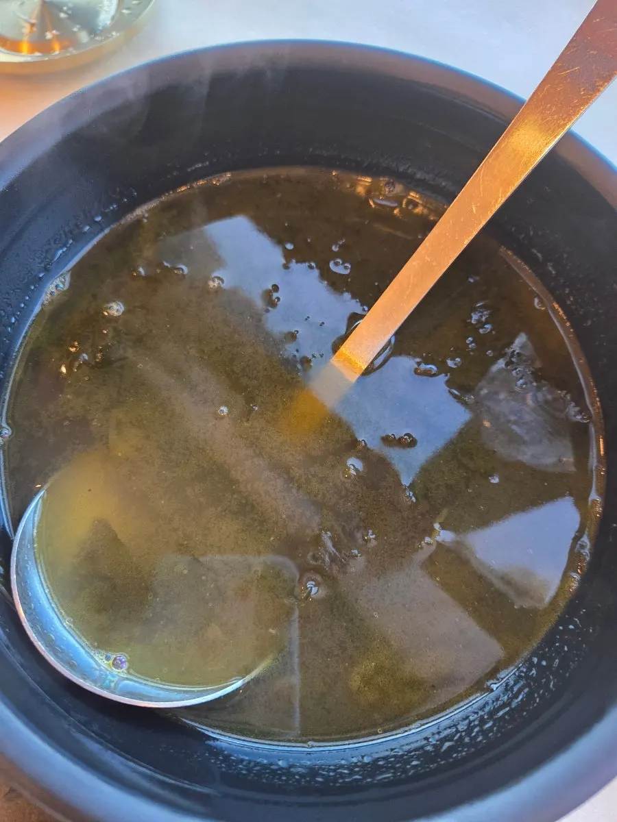 Daily changing soup and Korean side dishes