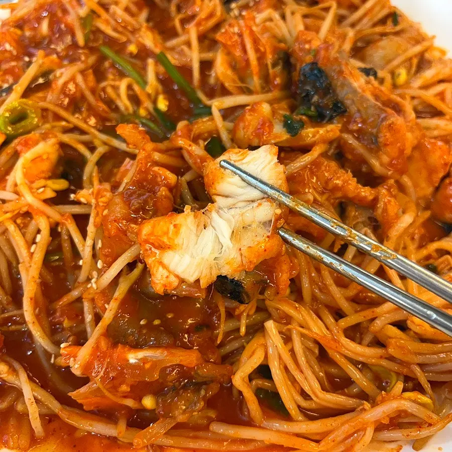 A familiar, spicy plate of steamed monkfish