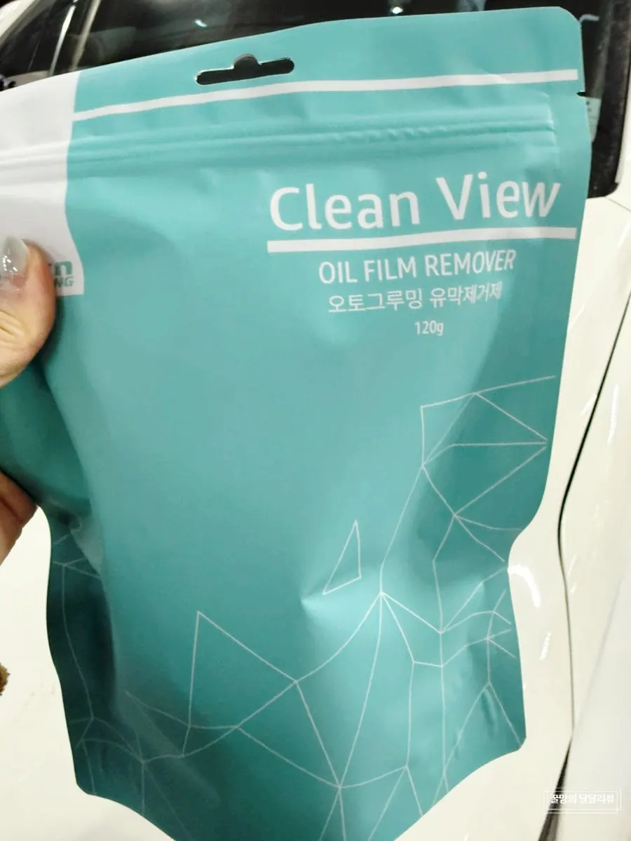 Clean View product used for car glass care