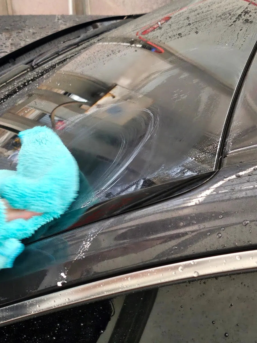 AutoGrooming product prepared for oil film removal