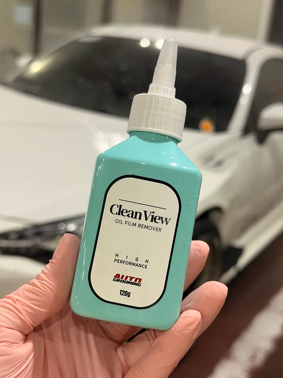 Using Clean View for car glass care