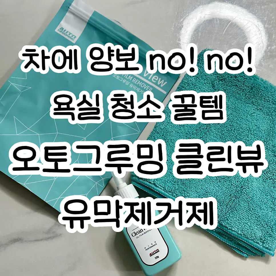 욕실 청소에 사용한 오토그루밍 클린뷰 유막제거제
