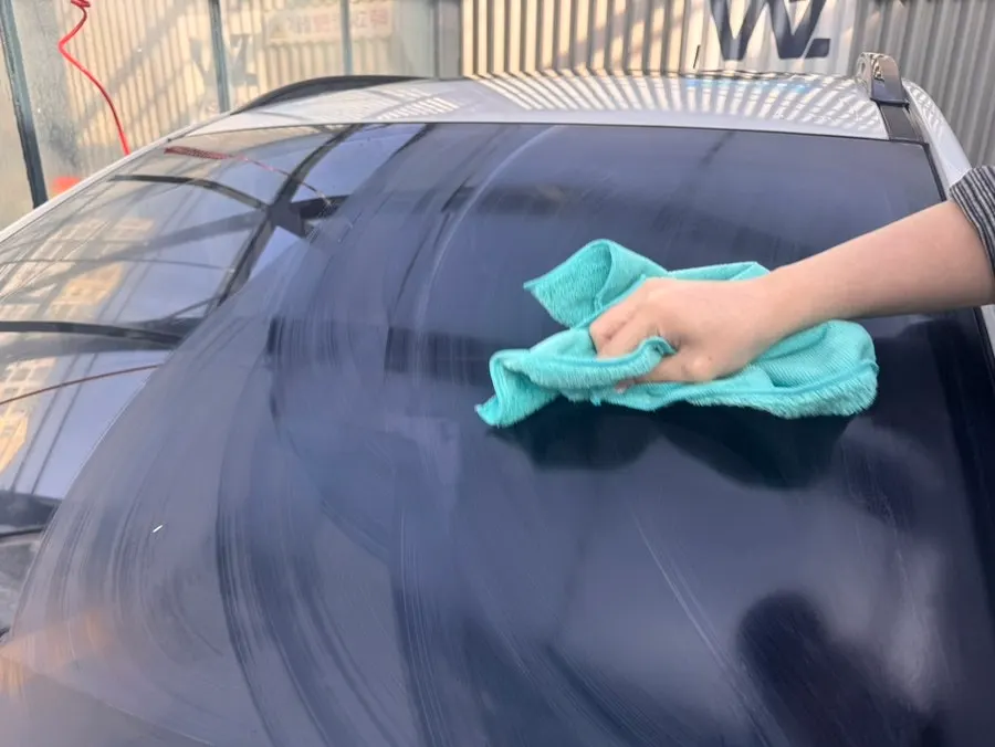 Clean View oil film remover used for windshield care
