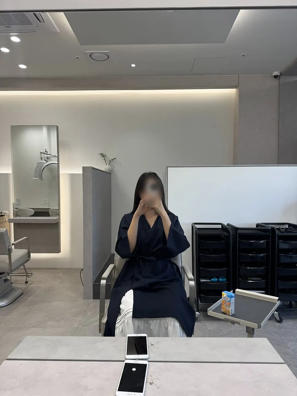 Clean shampoo room