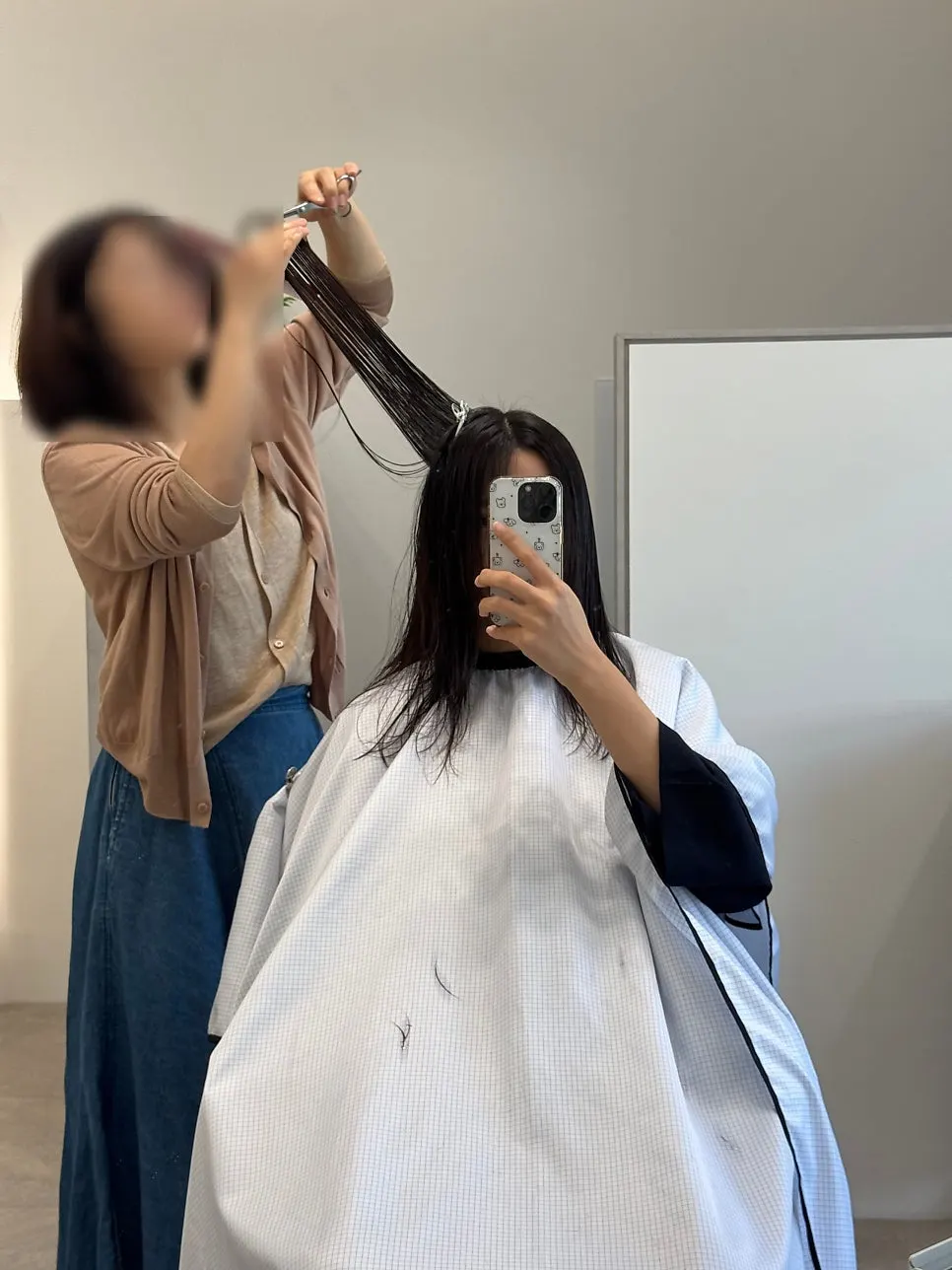 Head-shape-fitted cutting in progress