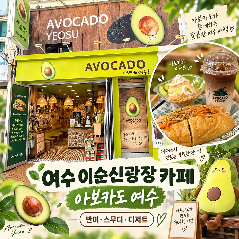 Avocado Yeosu café with its wide range of avocado menu items