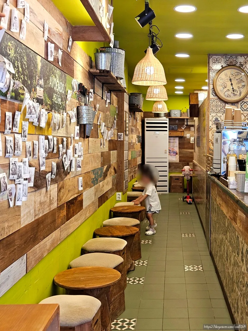 Interior of the café with Vietnam-style decor