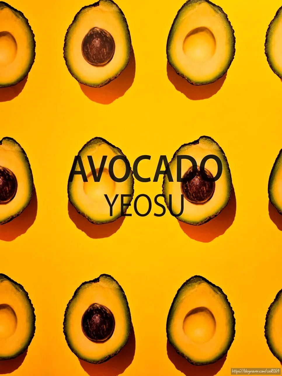 Holding a drink from Avocado Yeosu