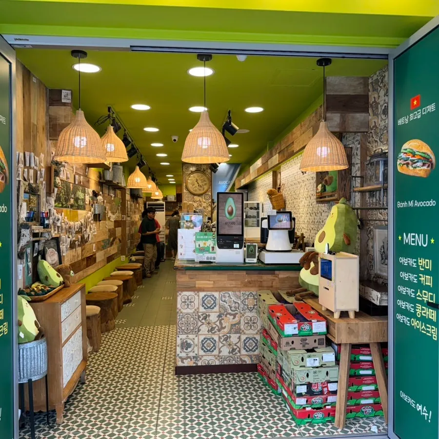 Light-green interior with cute props
