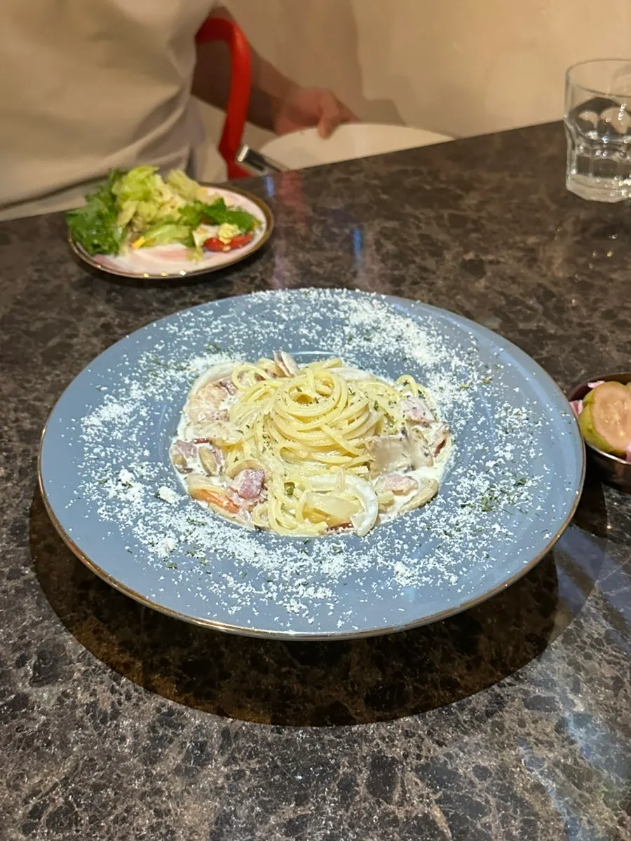 White rose pasta at Awesome Rose