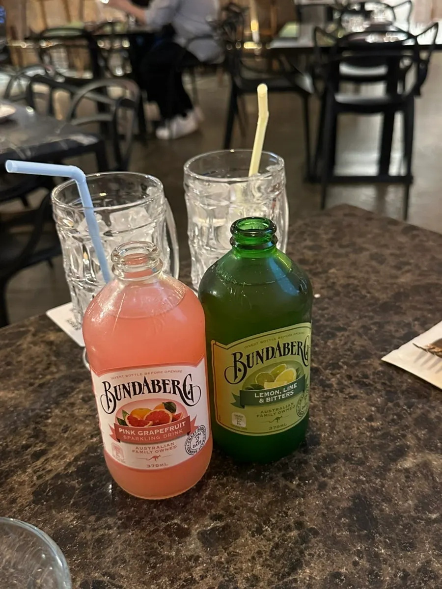 Bundaberg pink grapefruit ade and lemon lime & bitters