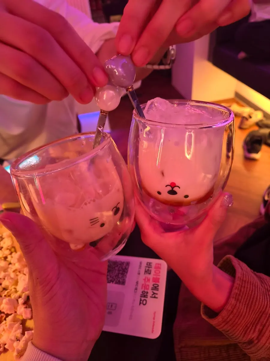 Group photo with everyone's Mango Cow Milk cocktails