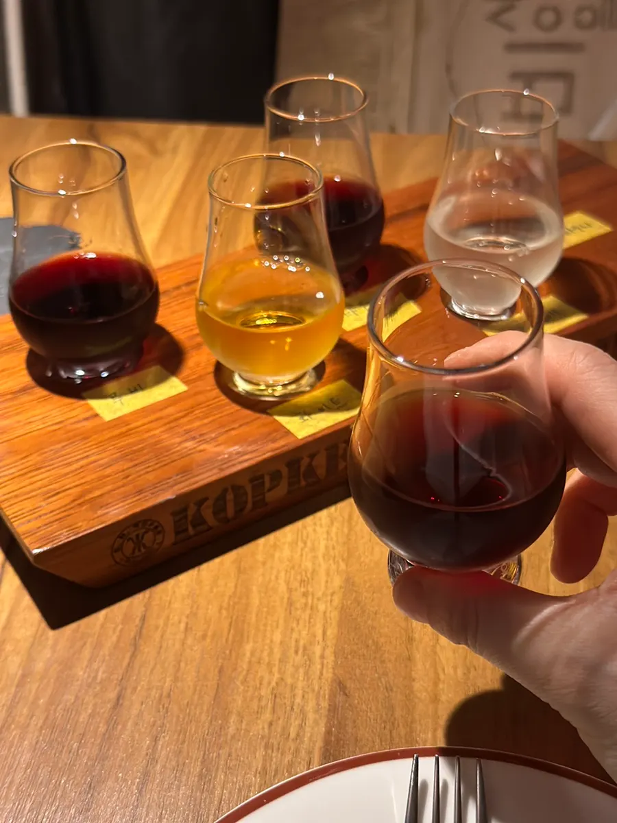 Tasting the port wines in order