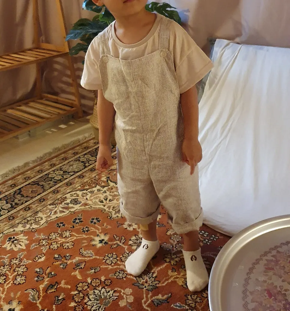 여름 데일리 아기 린넨 오버롤