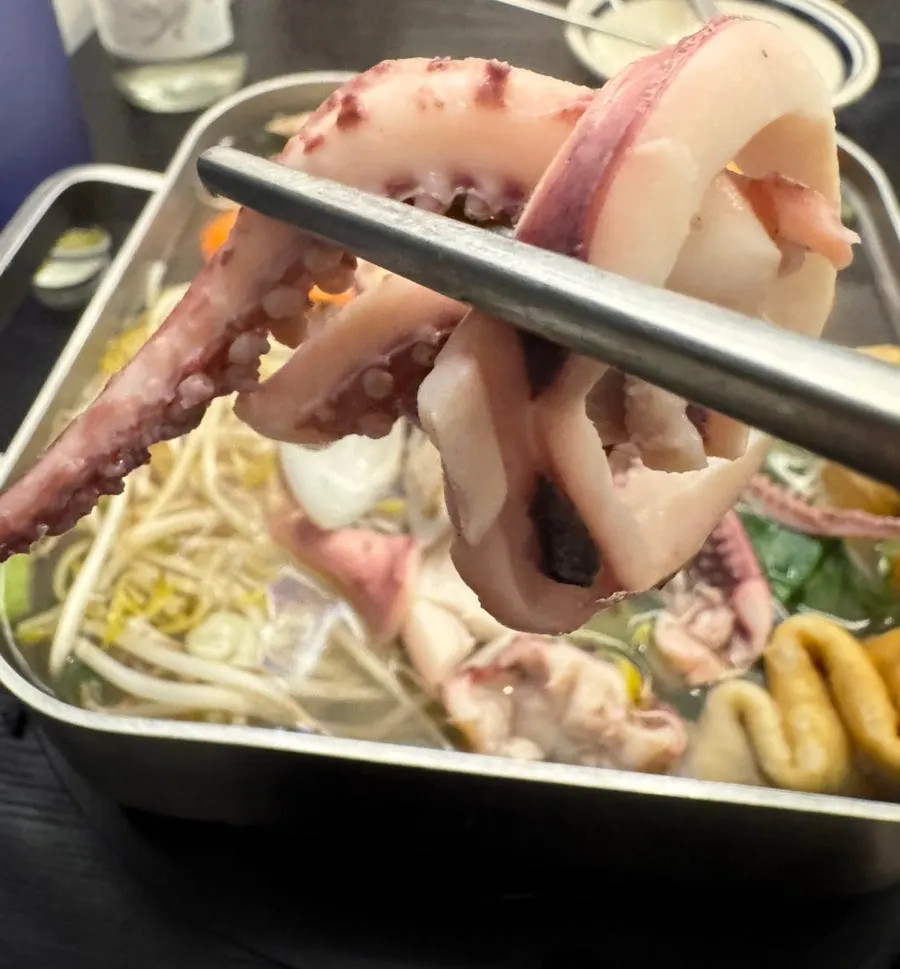 바차바다찜 국물과 야채