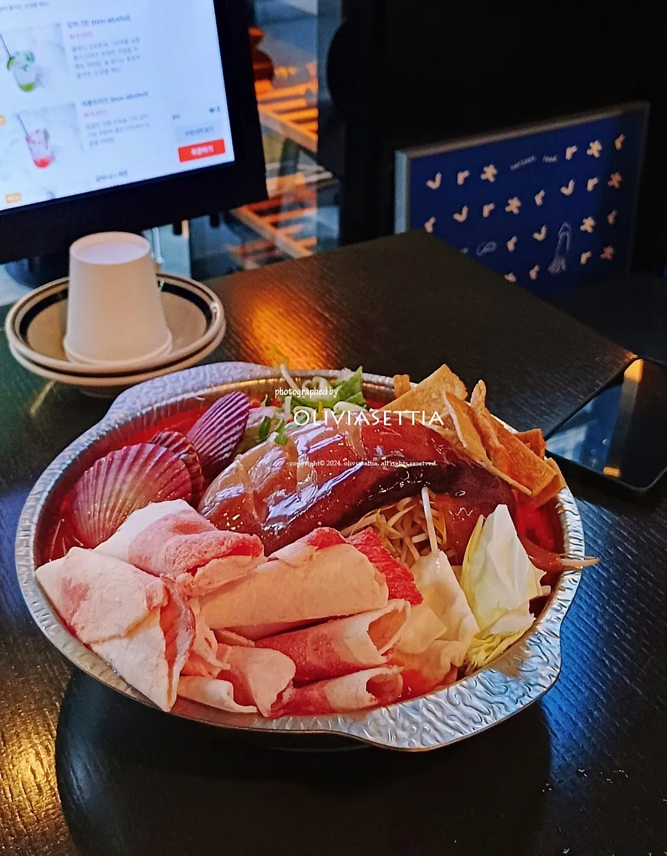 바차 판교점 테이블 세팅