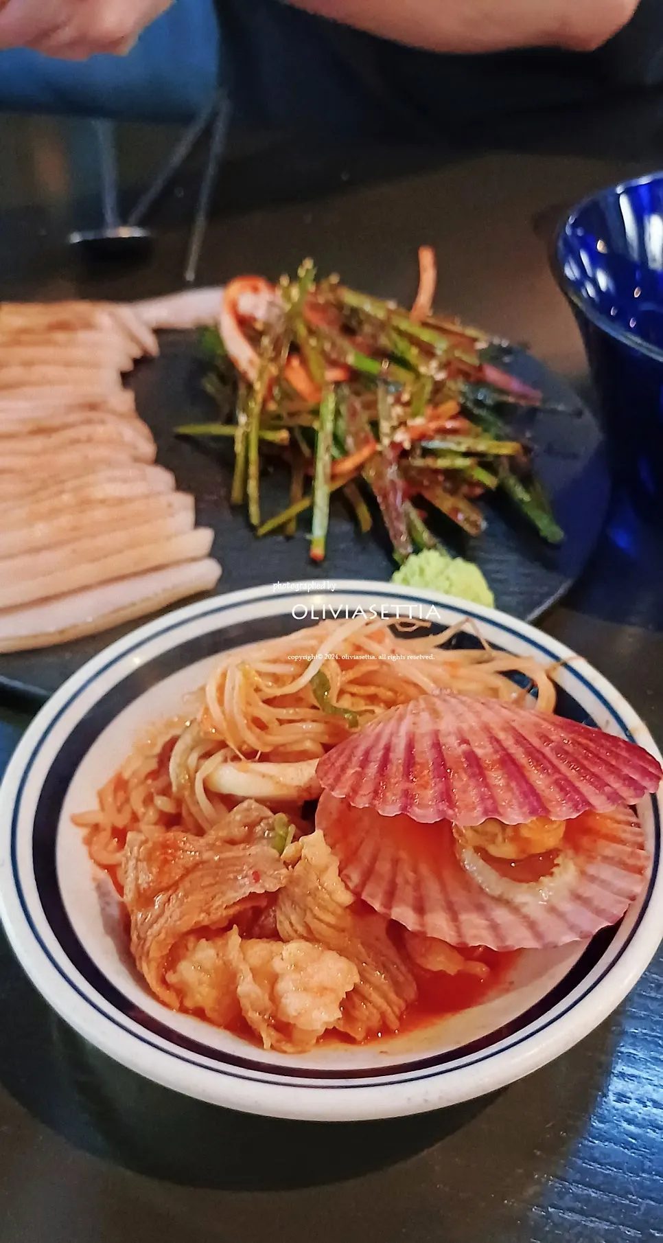 차돌해물떡찜에 추가한 라면사리
