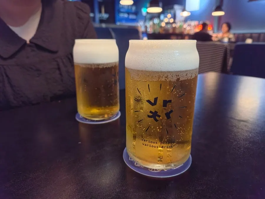 A glass of Bacha cream draft beer