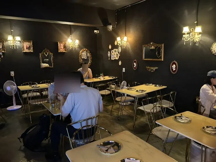 Interior of Backstreet Pizza with American-style decor