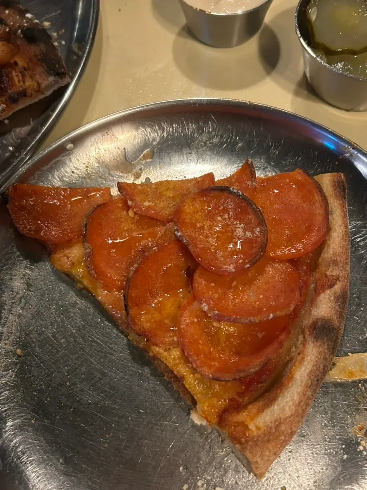 Crust end enjoyed with dipping sauce