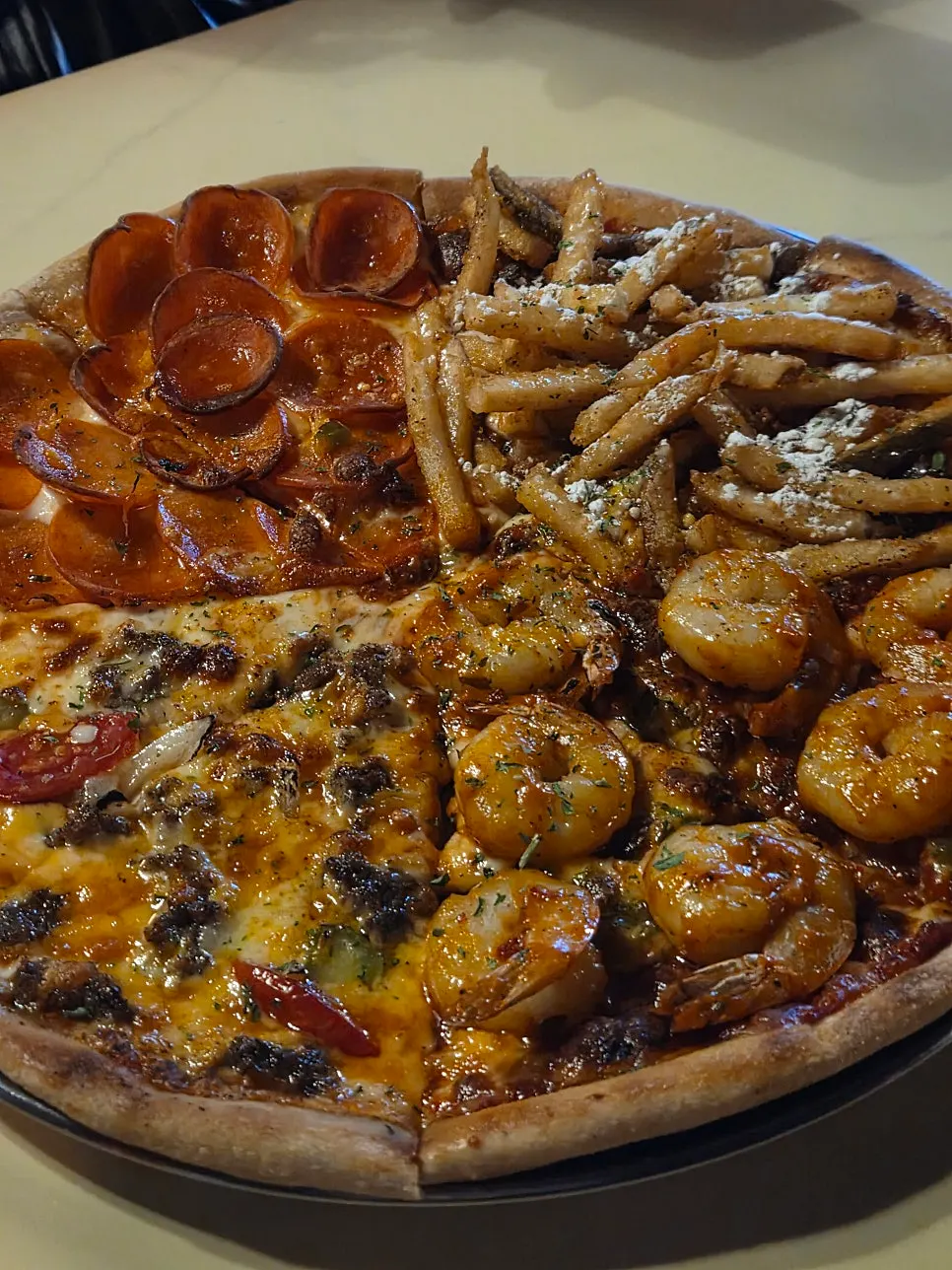 Quarter Street pizza shared across four flavors