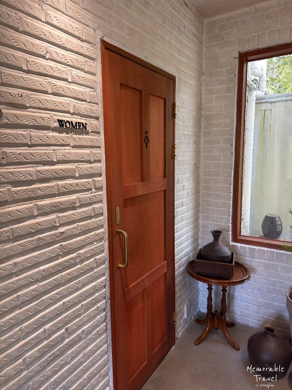 Clean restroom inside the café