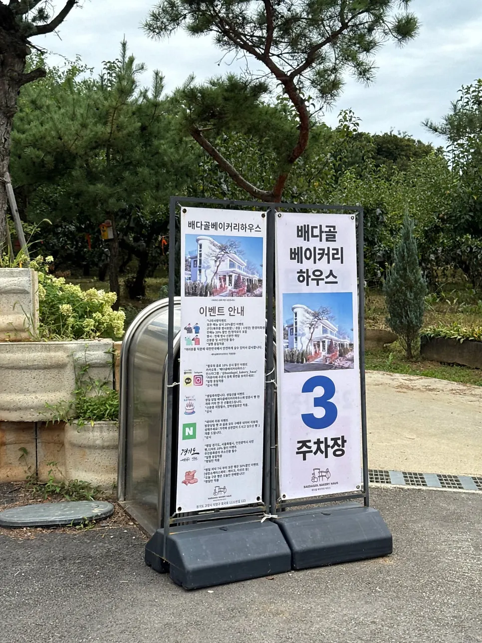 카페 주차장에 세워진 차량들