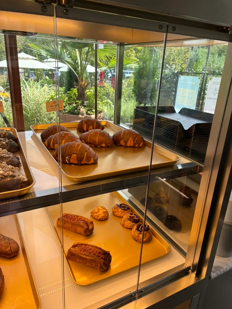 Full view of the bakery display corner
