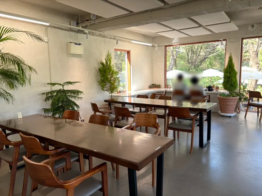 View of the first-floor indoor seating area