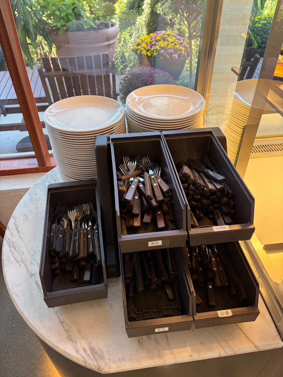Baby chairs available at the café