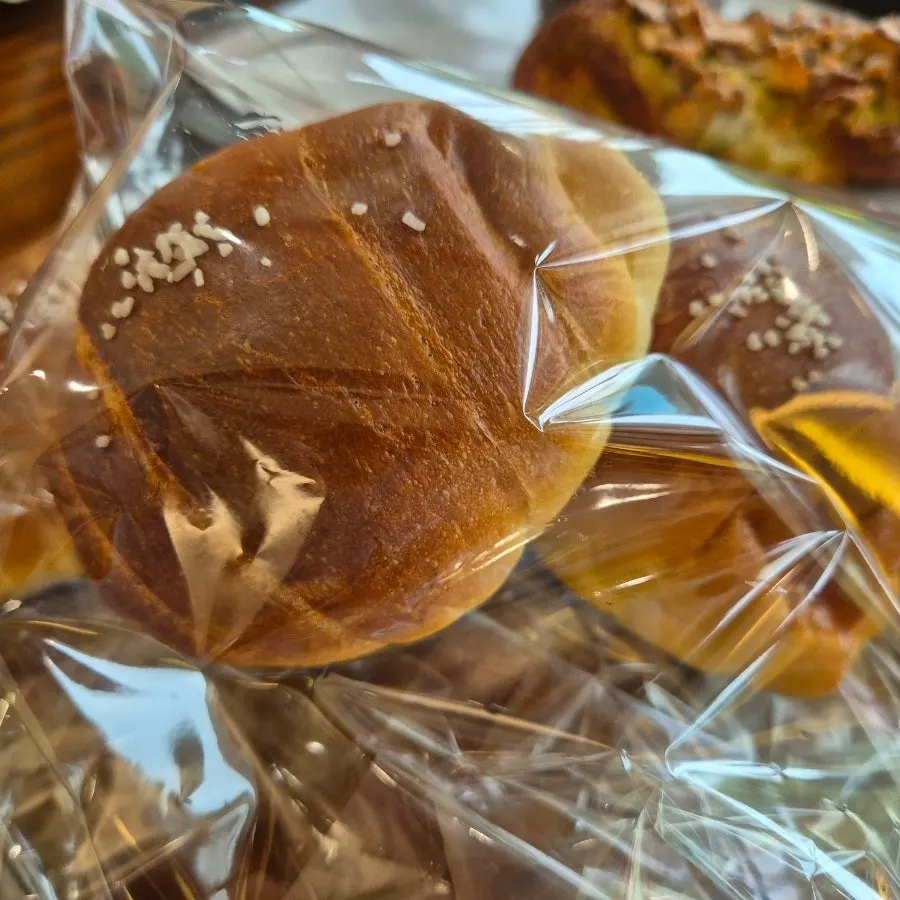 Two types of bread packaged for the family