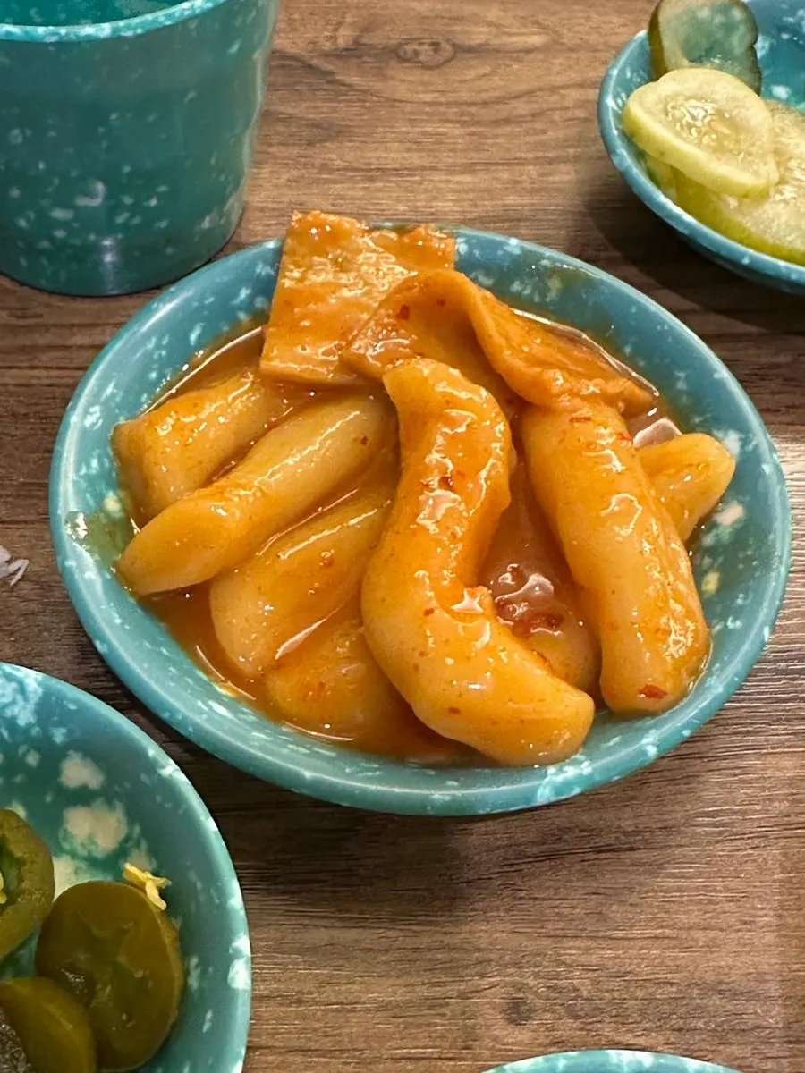 Complimentary tteokbokki