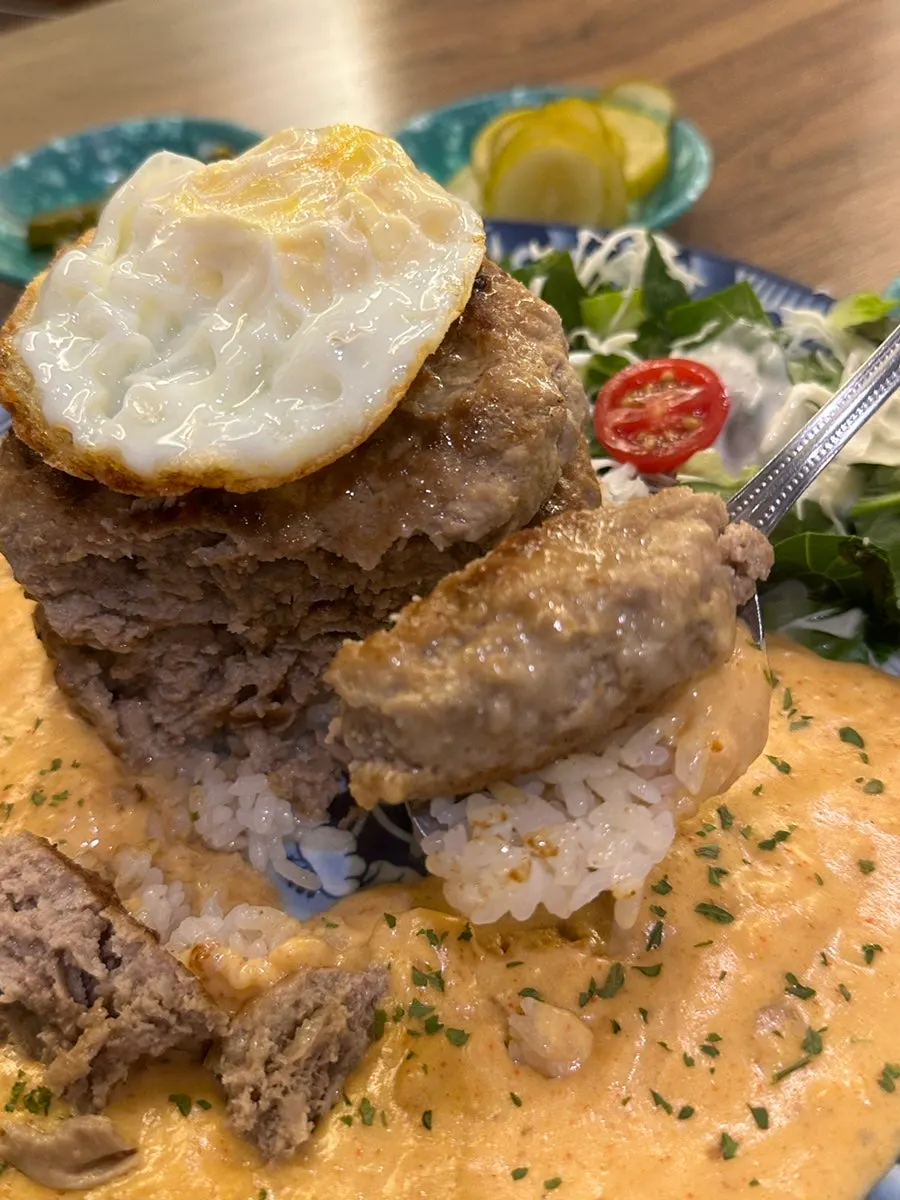 Large hamburg steak patties