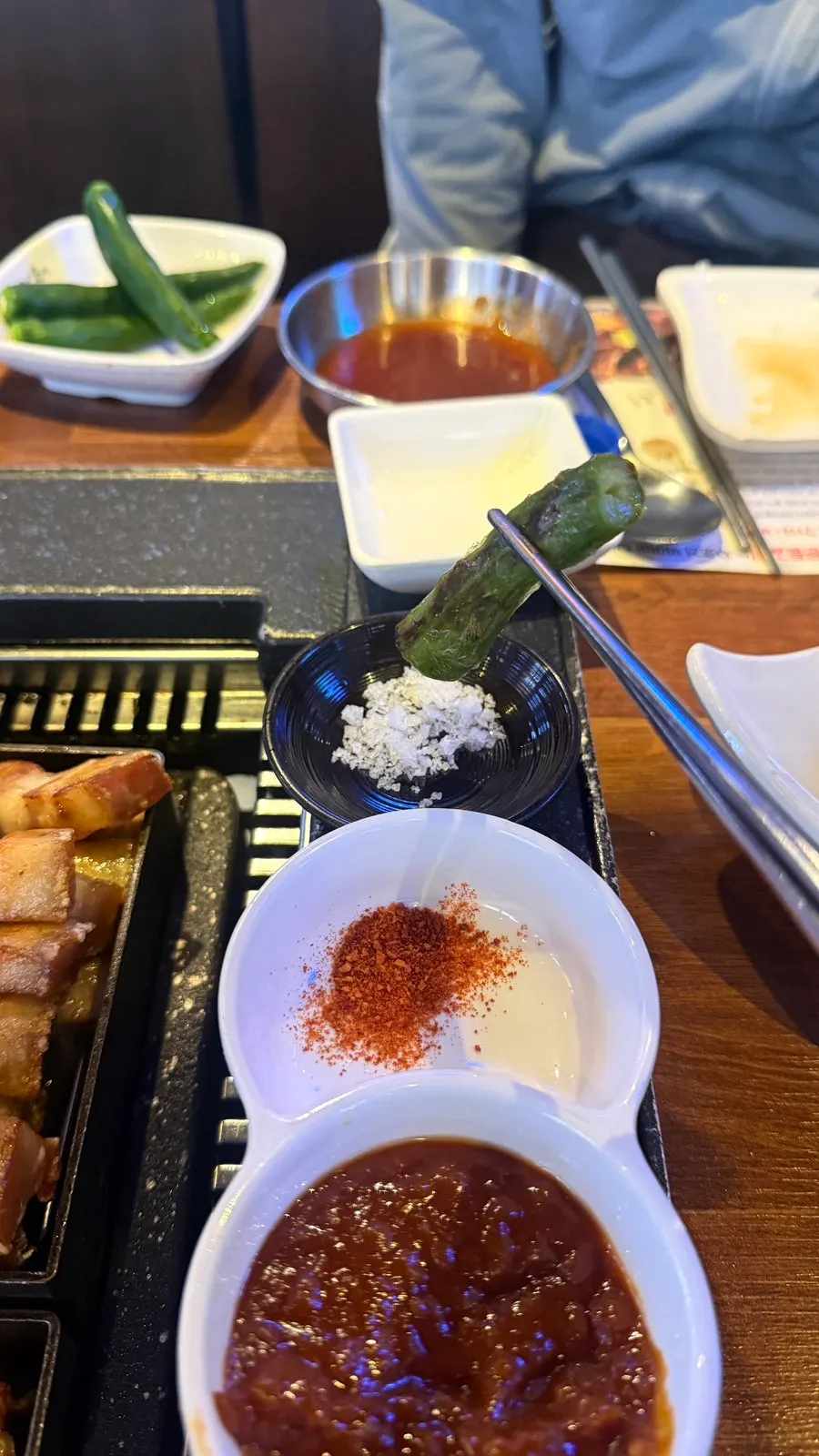 Cumin seasoning and ssamjang sauces