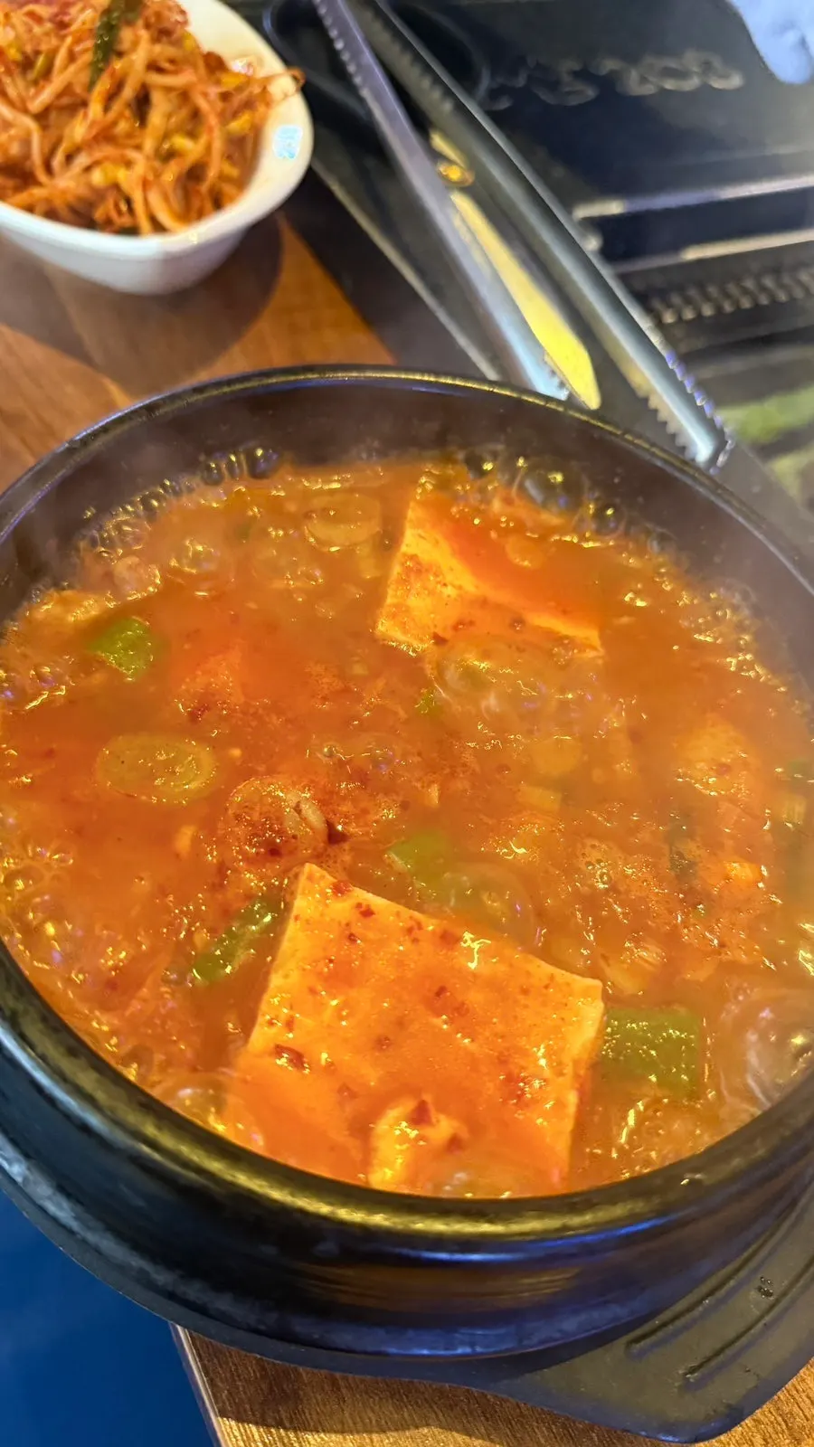 Kimchi stew with aged kimchi and tofu