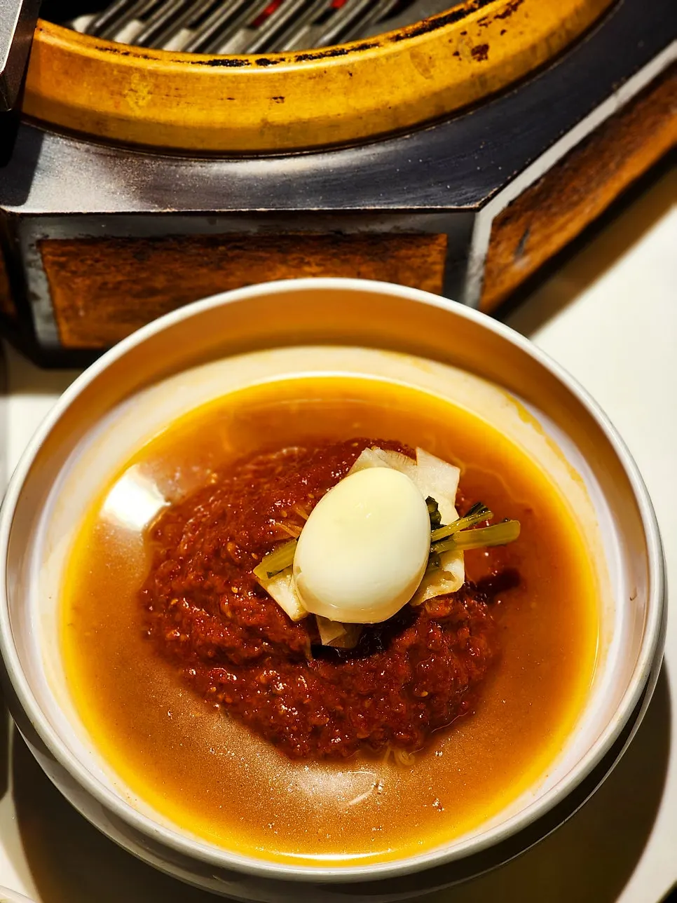 오겹살과 곁들이는 비빔냉면