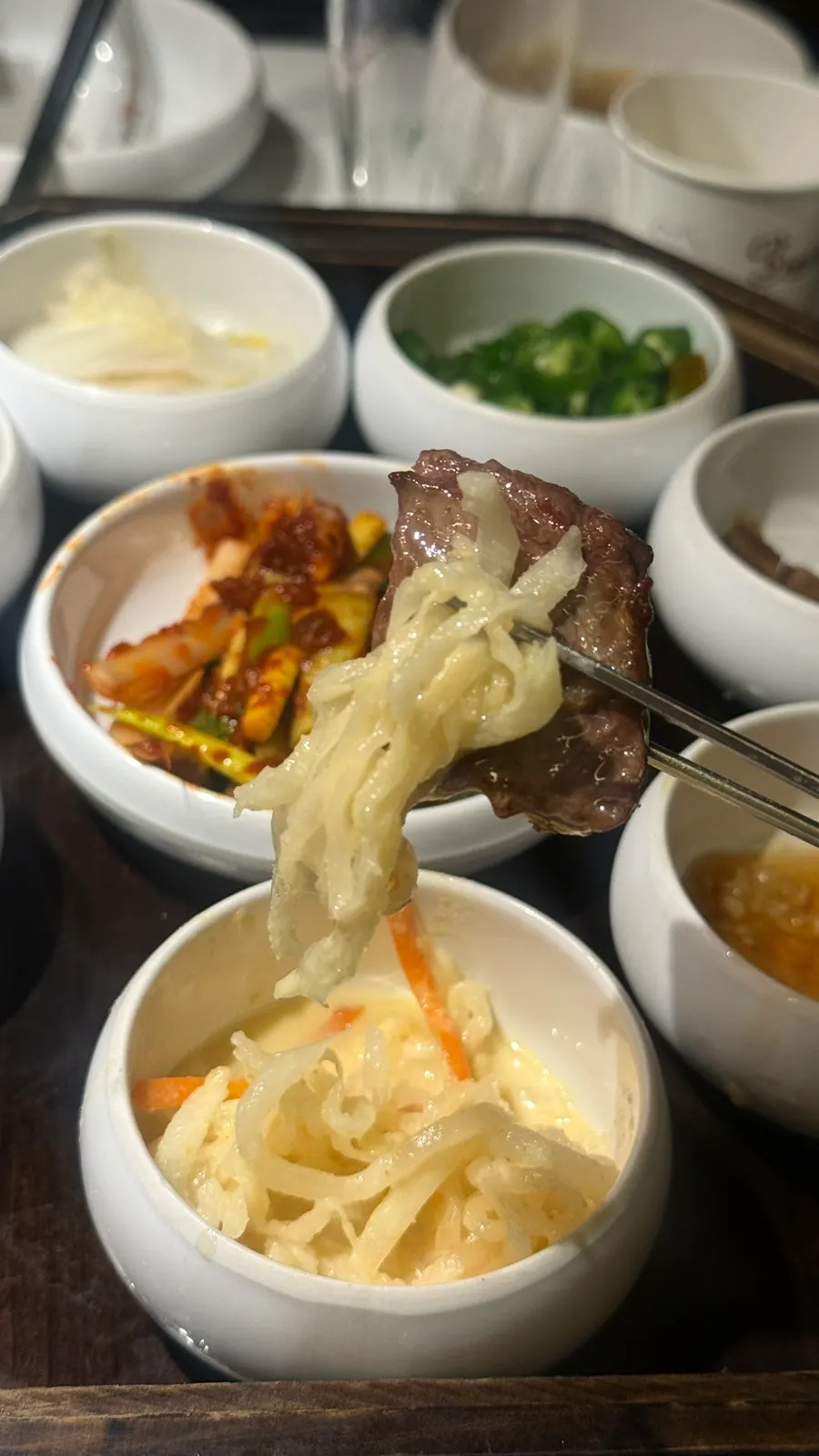 Special garlic sauce and fresh pork skirt meat