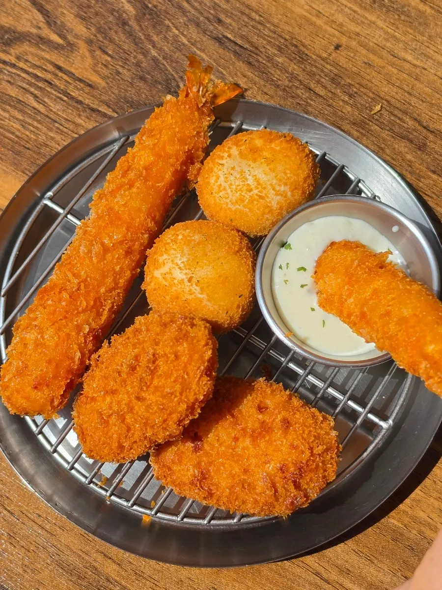 Assorted fried side dish selection