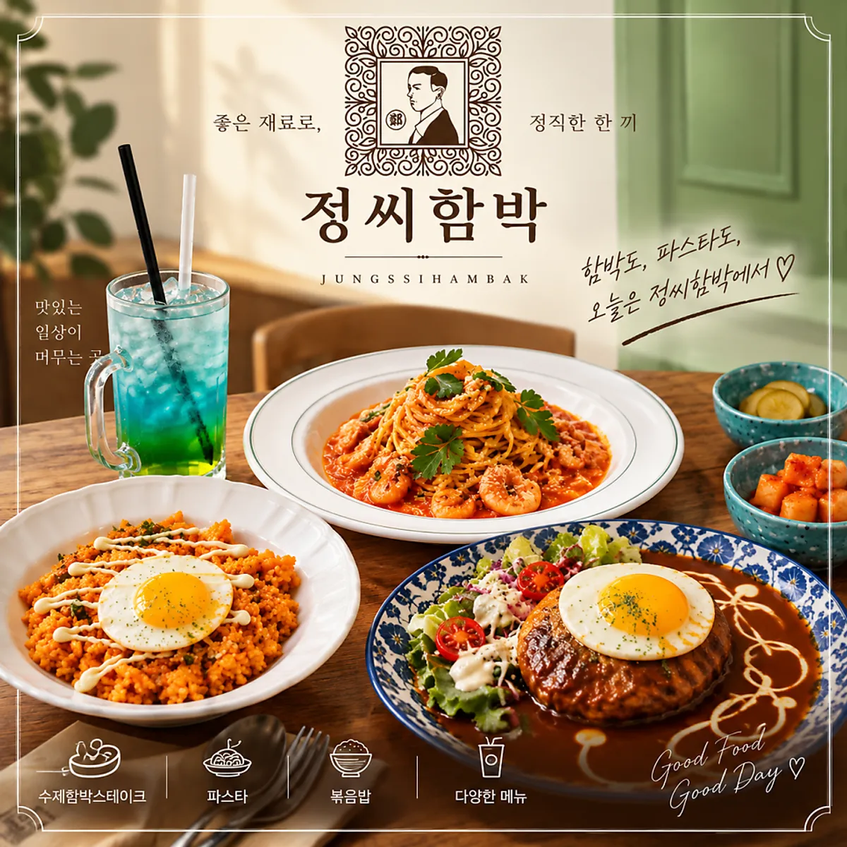 정씨함박 배곧점 경양식 메뉴 대표 사진