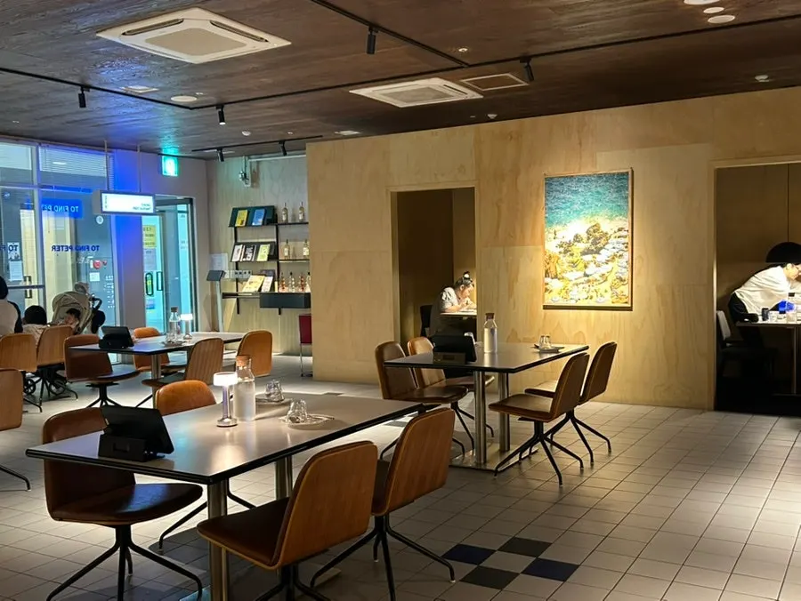 View of the main hall tables at Two Find Peter Baegot Branch