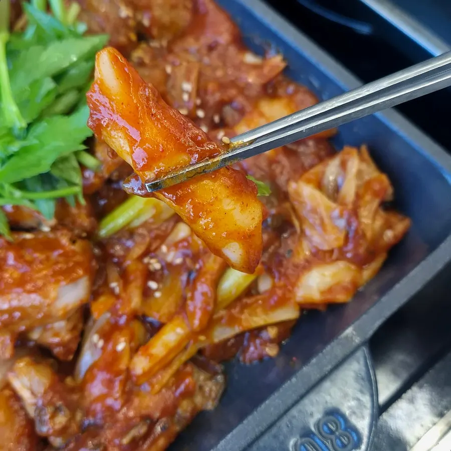 Tender pieces of braised pork ribs