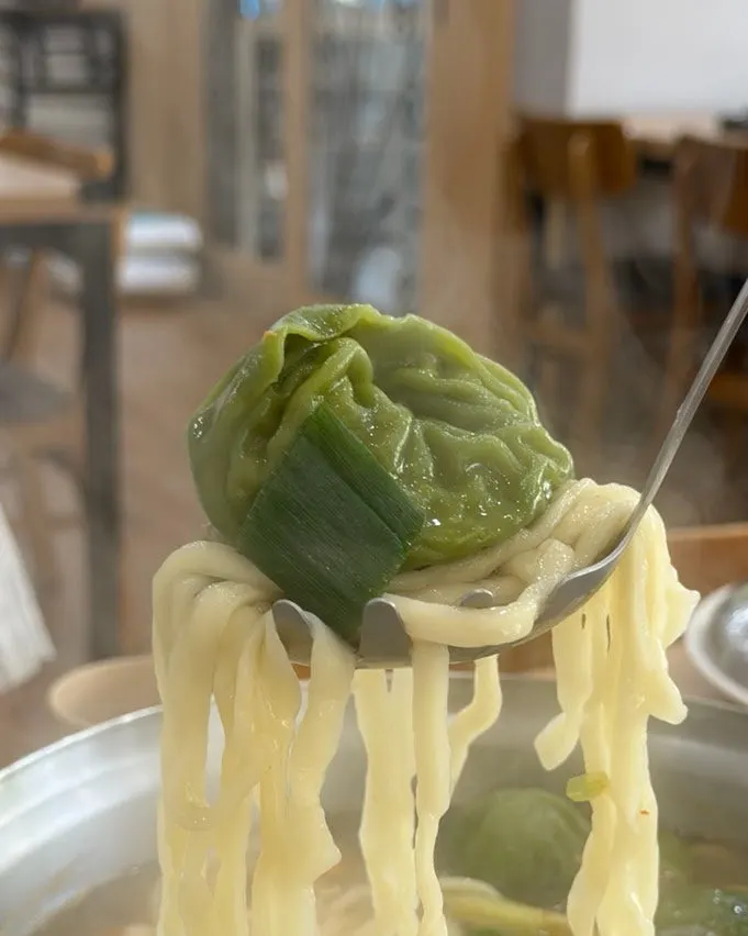 Fresh kalguksu noodles before going into the pot