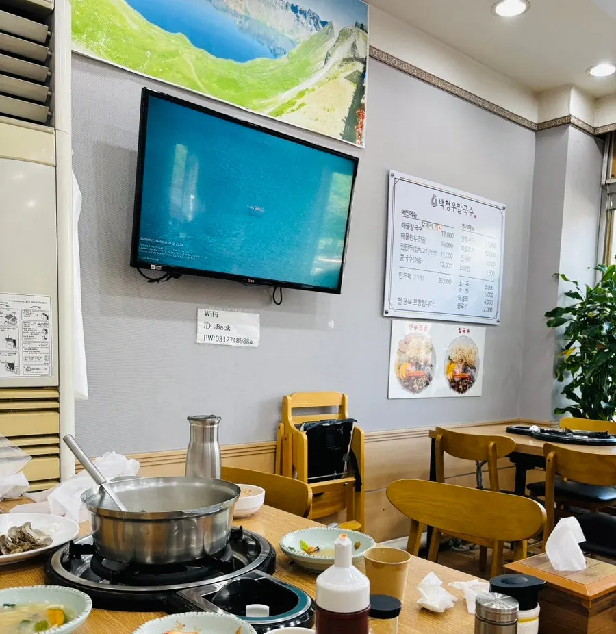 자가제면 면발이 보이는 칼국수