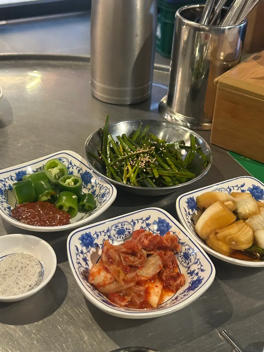 Neatly arranged side dishes on the table