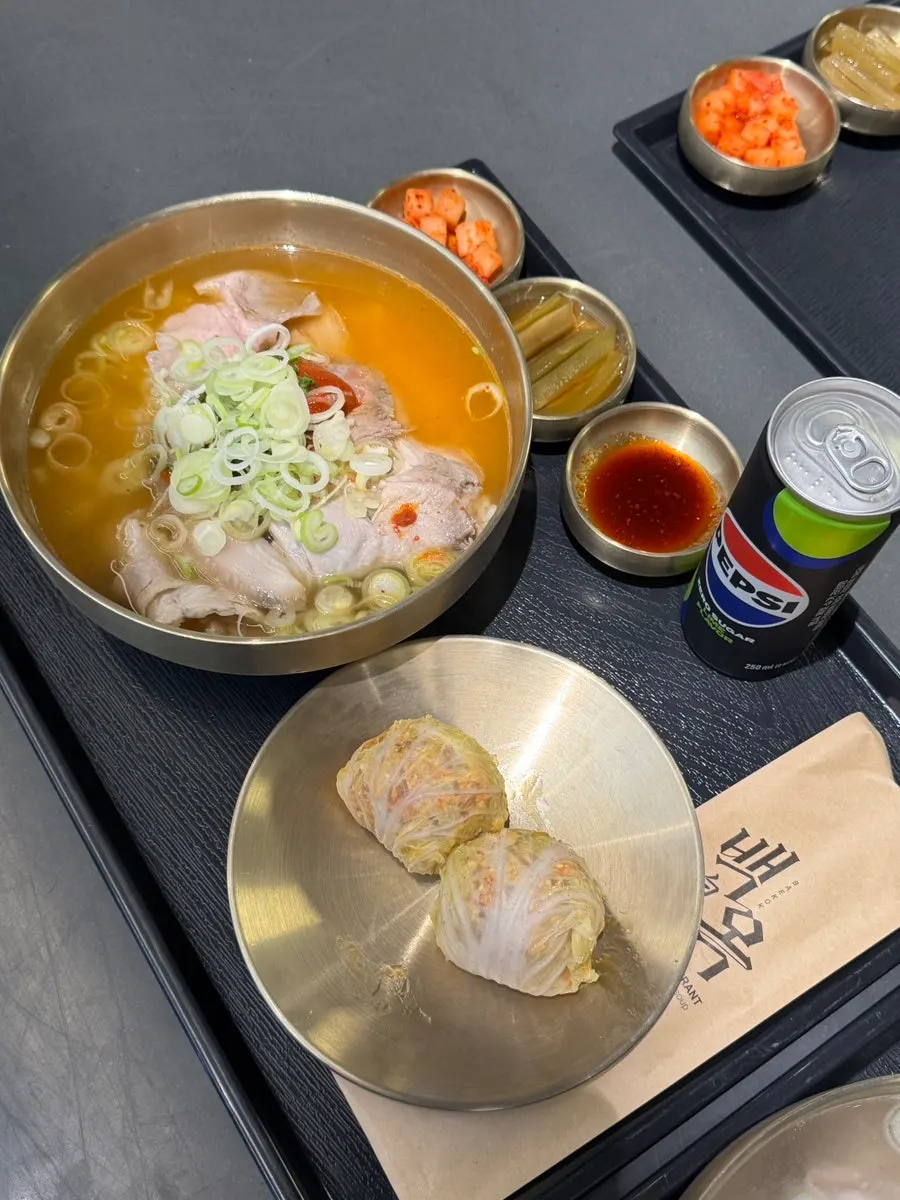 두부가 꽉 찬 배추만두 단면
