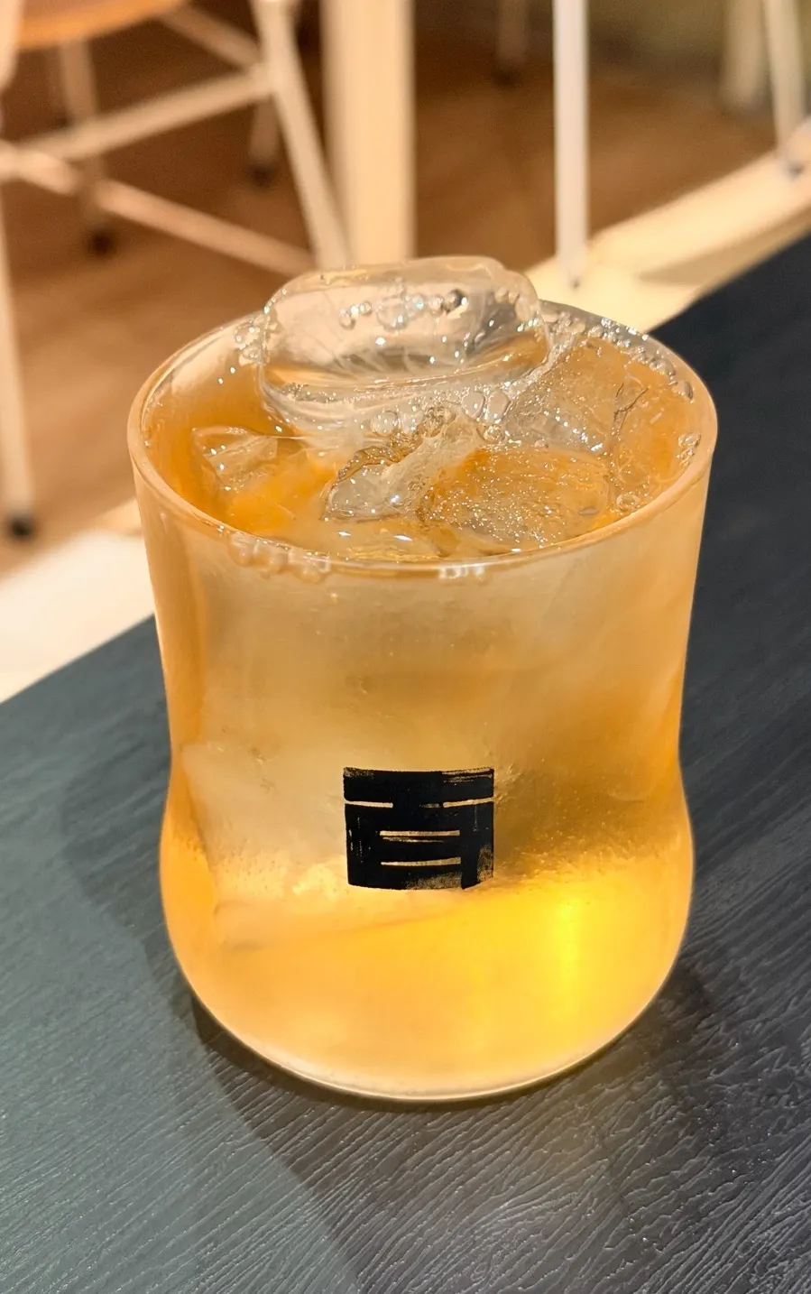 A glass of baekjabaegi ordered by the drink
